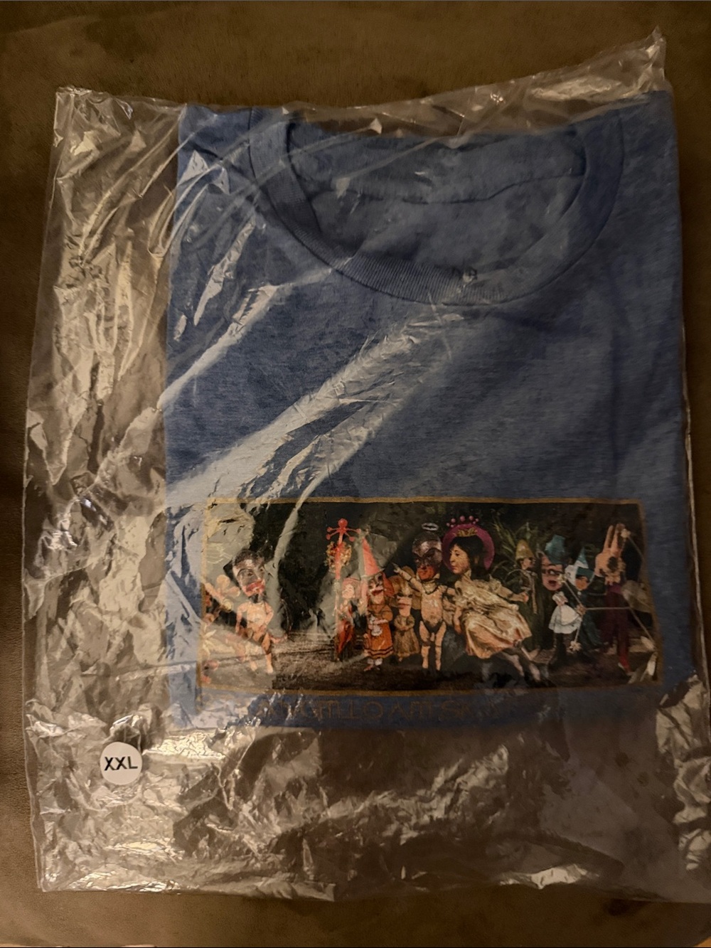 Men's Blue Short Sleeve Graphic Tee - Casual Crew Neck